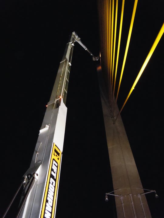 Bronto Skylift Treks and Inspects Tampa Bay Bridge