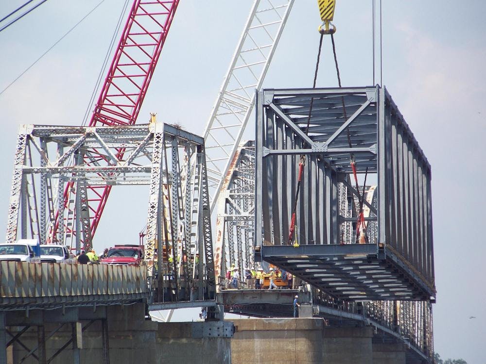 Terex RT and Crawler Cranes Aid Kentucky Ferry Bridge Rebuild