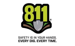 AEM and CGA Back 811 Decals on Equipment