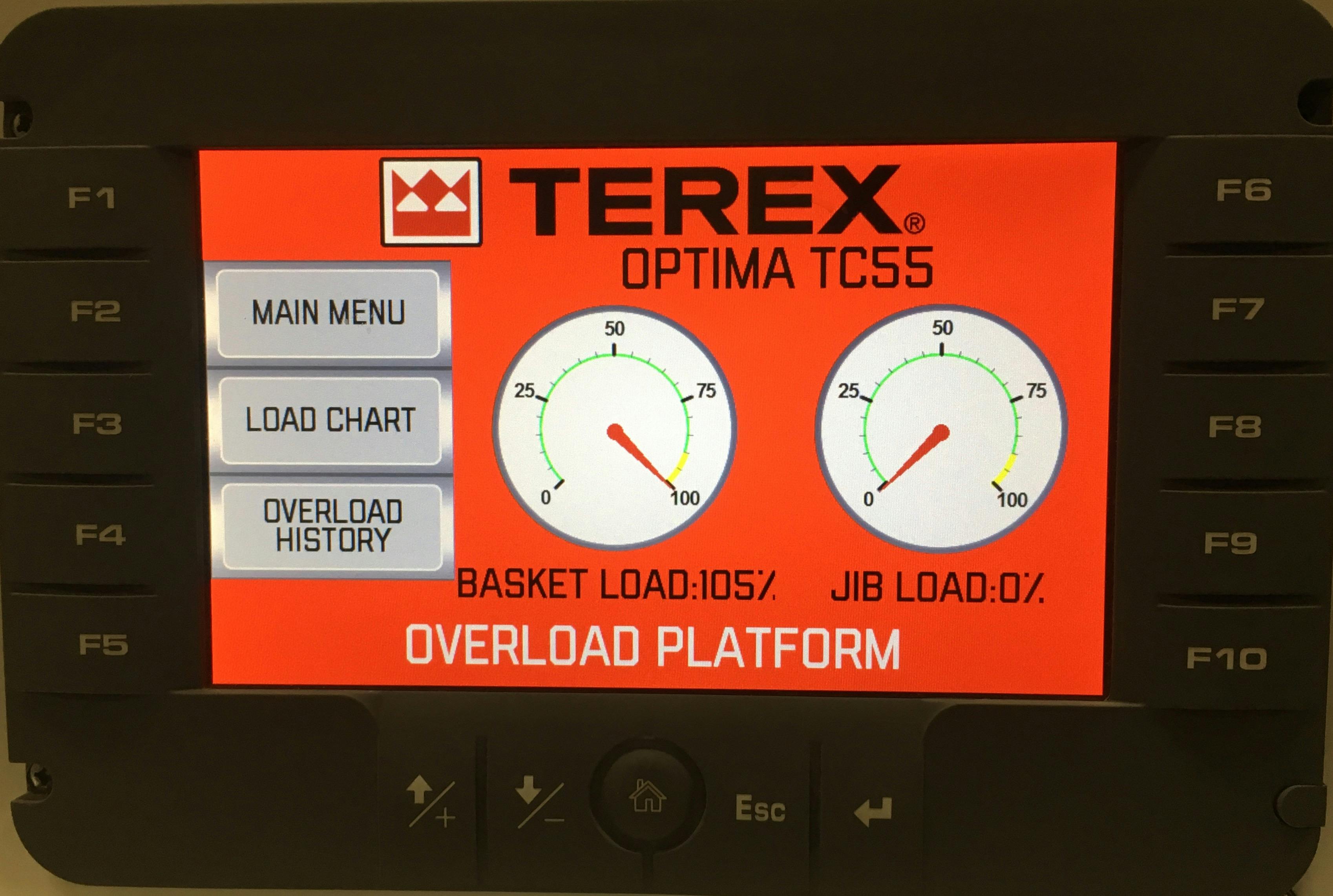 Terex Updates Load Alert Monitor Display