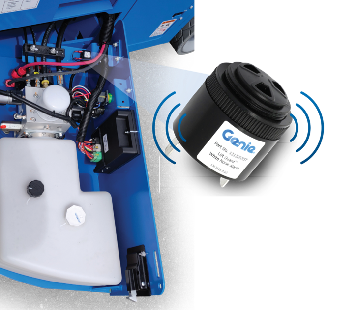 Genie Offers White Noise Alarm Option for Equipment Movement Warnings