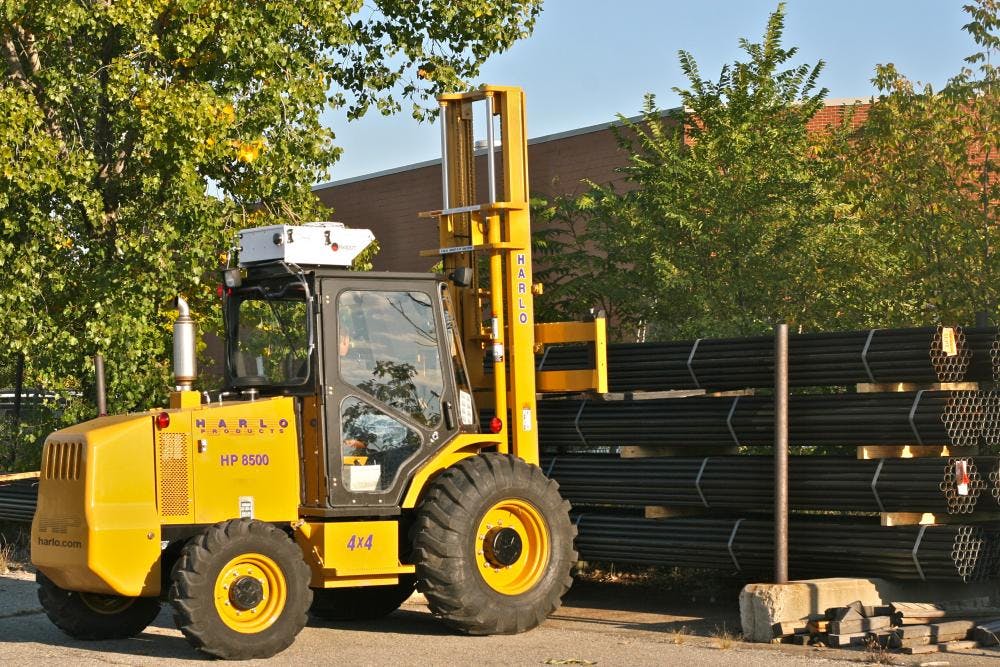 Forklift Built for Pipe Yard Handling