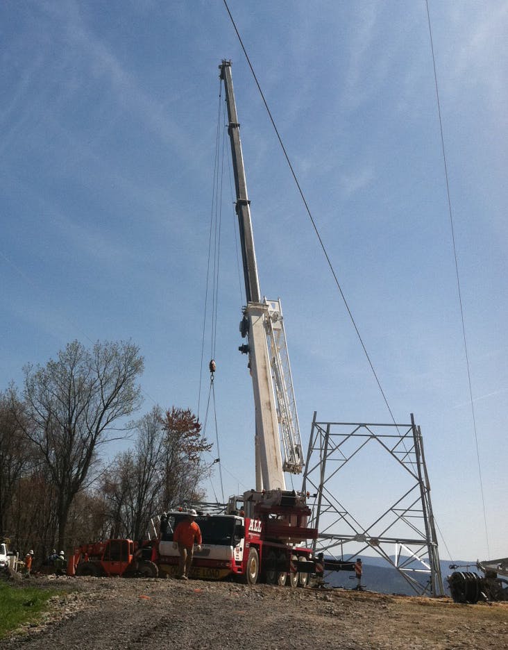 ALL Crane & Equipment Rental Provides Lifting Power for Electrical Transmission Line Project