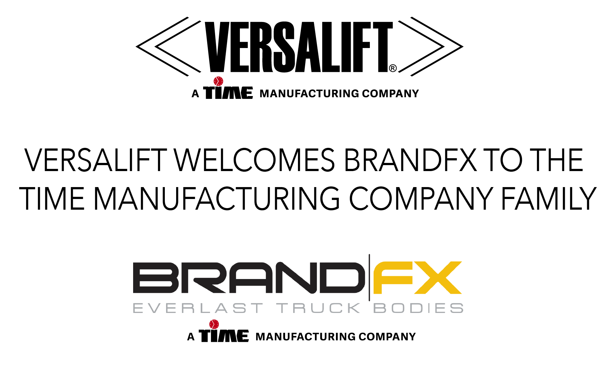 Time Manufacturing, Versalift Acquire BrandFX